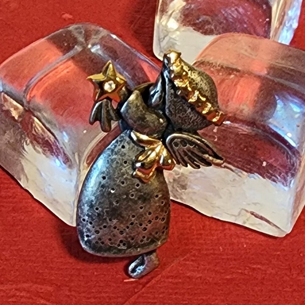 Antique Silver Angel Pin